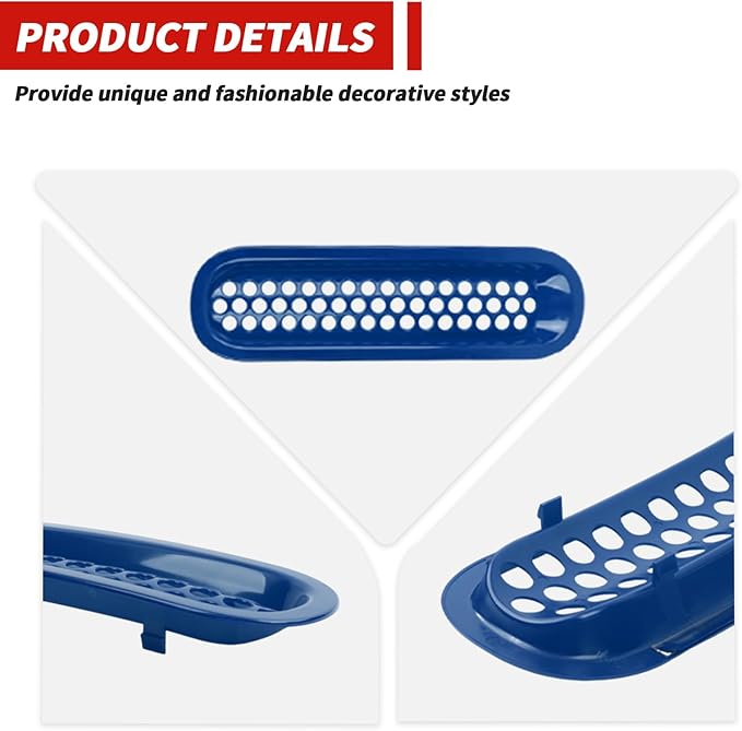 For JK JKU Front Grille Inserts Blue Grill Mesh Clip-on Trim Covers fit for Jeep Wrangler JK & JKU 2007-2017 Exterior Accessories