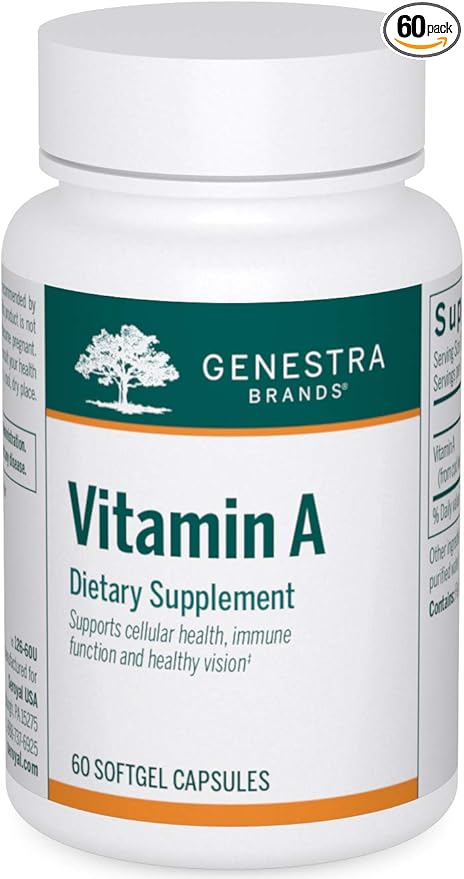 Genestra Brands Vitamin A | Helps Maintain Eyesight, Skin Membranes and Immune Function | 60 Capsules