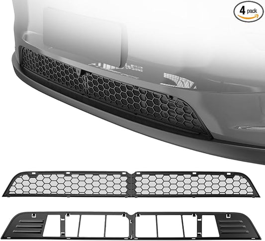 Grille Mesh Inserts for 2025 2026 Tesla Model Y Juniper – Front Air Vent Cover Accessories, Launch Series Detachable Grille Replacement, No 3M Tape Required