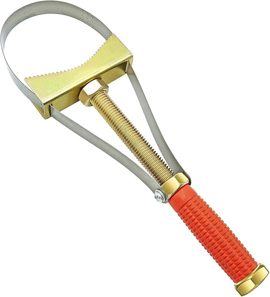Heavy Duty Oil Filter Wrench,Adjustable Oil Filter Removal Tool,fits for larger size oil filters,fits for larger vehicles,large truck/large tractor/Excavators etc,Adjustable Strap 9-15 cm Diameter