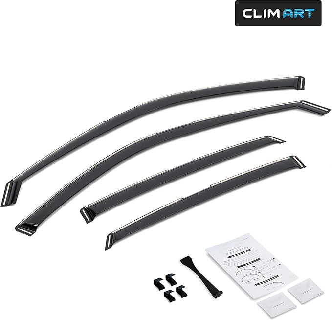 CLIM ART in-Channel Incredibly Durable Rain Guards for Honda Civic 2022-2026 Hatchback, Original Window Deflectors, Vent Window Visors, Vent Deflector, 4 pcs. - 622137