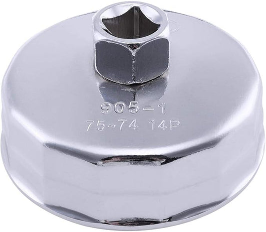 74mm 14 Flutes Oil Filter Socket Wrench Cup Cap Removal Tool for Audi Toyota VW