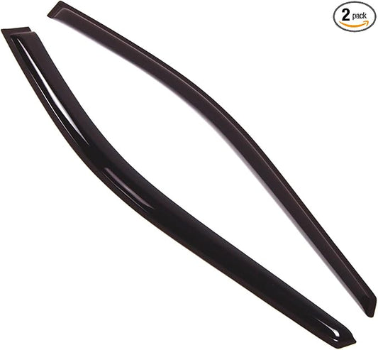 TuningPros Outside Mount Window Vent Visors Rain Guards Compatible with Plymouth Voyager 1996-2003 | Side Window Wind Deflectors Rain Shields | Smoke Tinted, 2 Pcs Set, DGWV-106-2