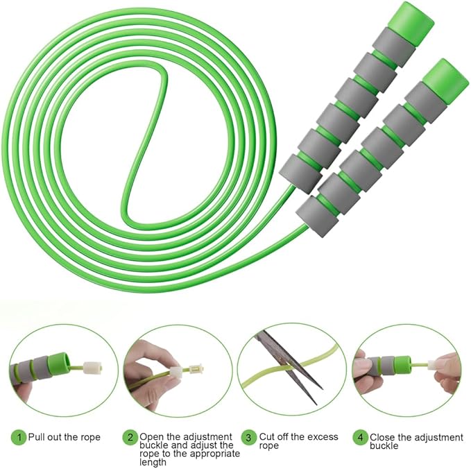 Adjustable Jump Ropes for Kids - Colorful Skipping Ropes with Soft Foam Handles - Ideal for Outdoor & Indoor Play, Fun Games Activity, Fitness, Exercise and Party Favors