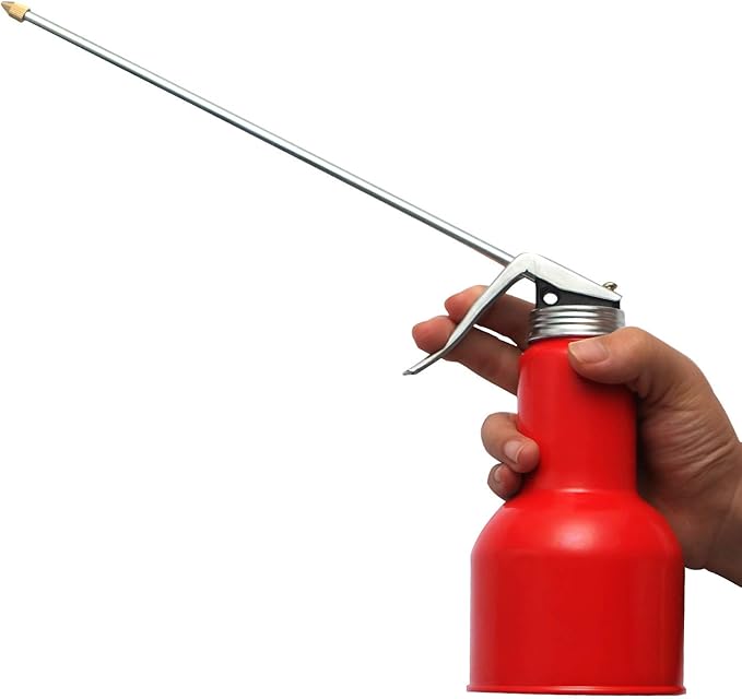 High Pressure Pistol Hand Pump Oil Can,with Handle and 9.65" Metal Spout(16 oz/500ML)