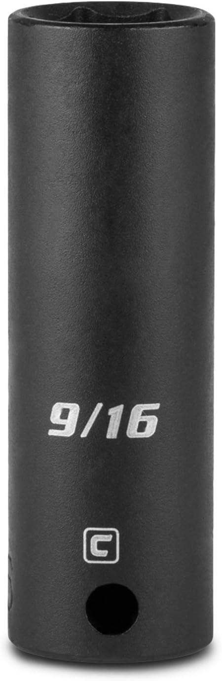 Capri Tools CP53254 9/16-Inch Deep Impact Socket, 3/8-Inch Drive, 6-Point, SAE