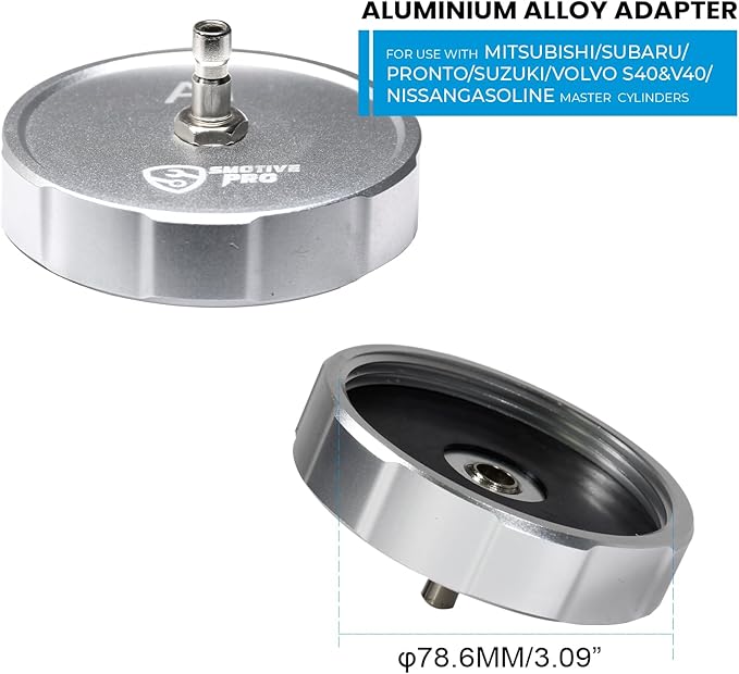 3L Manual Brake Bleeder Fluid Pump and 1L Waste Oil Bottle, One Man Professional Brake Bleeder Kit Suitable for Mitsubishi/Subaru/Volvo S40&V40