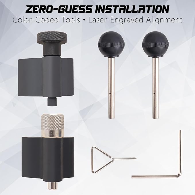 Engine Timing Tool Kit Camshaft Crankshaft Alignment Locking Timing Tool Kit Compatible with VW Audi Seat Skoda 1.9L 2.0L TDI PD DOHC Diesel Engine