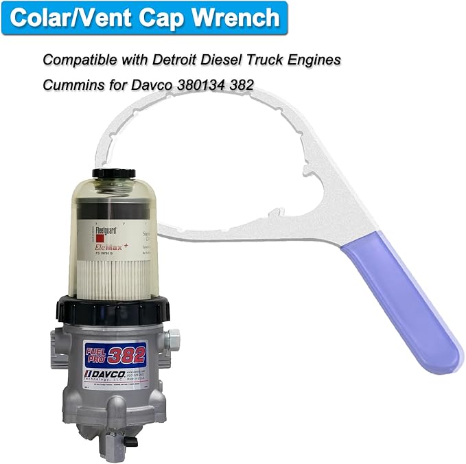Colar/Vent Cap Fuel Filter Wrench for 380134 382 with 6 inch Inner Diameter Compatible with Detroit Diesel Truck Cummins Engines