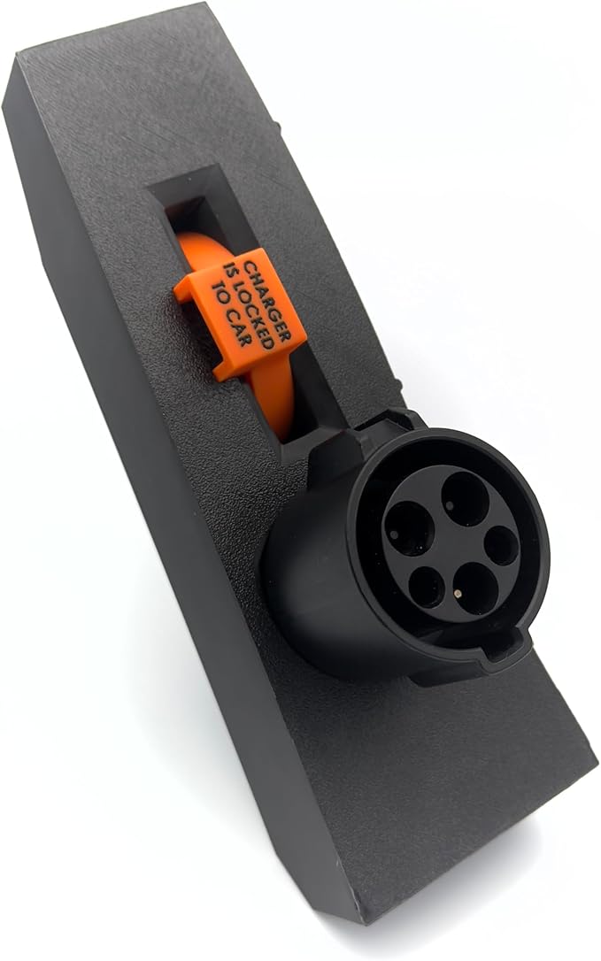 Door Dock for Tesla/J1772 Adapter for Model Y and Charger Locking Ring Bundle 2023-2025 (Orange)