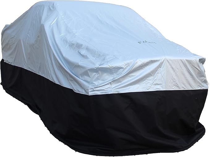 Heavy Duty Truck Cover — Wind & Weather Resistant Patented Weighted Ground Conforming Apron Seal, 360° Ground Seal for Car Protection, Long Bed Truck Protector | 260" L x 85" W x 85"