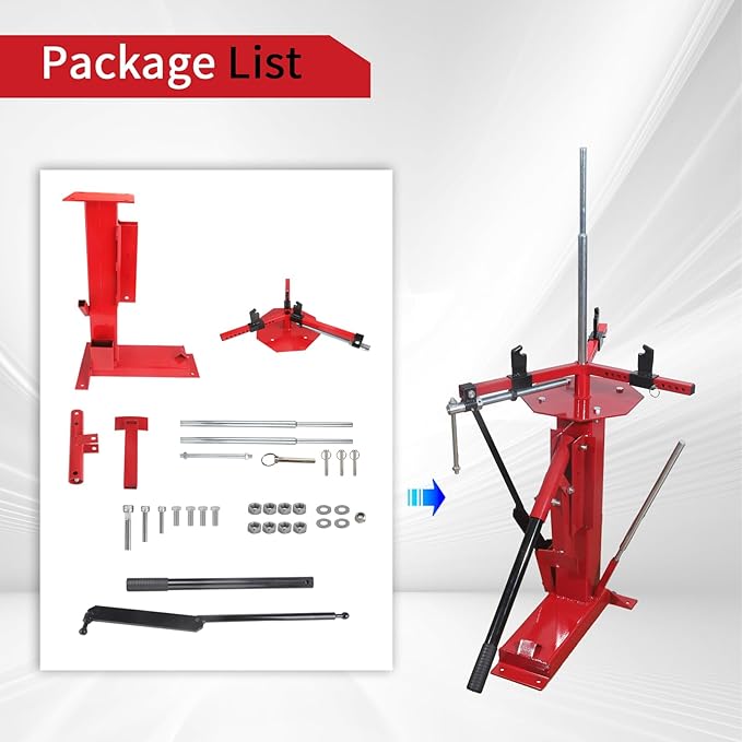 Portable Steel Multifunctional Manual Tire Changer Machine, Hand Tire Bead Breaker for Motorcycles, Go-Karts, Trailers, Bikes, ATVs, Trucks with Rim Sizes from 4" to 16.5"