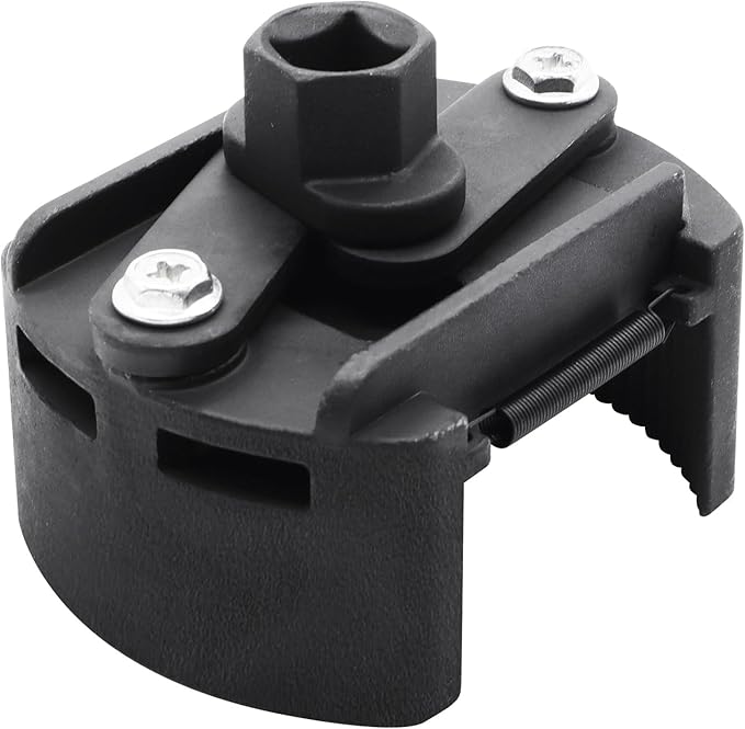 Universal Adjustable Oil Filter Wrench Removal Tool 3.15-4.13 inch (80-105mm) 1/2" Drive