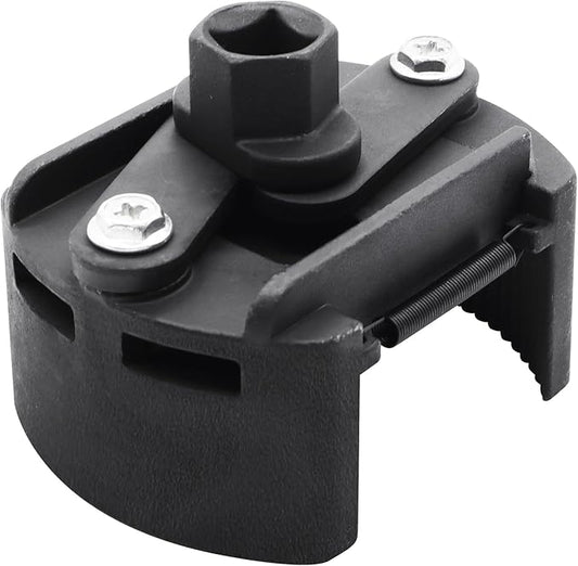 Universal Adjustable Oil Filter Wrench Removal Tool 3.15-4.13 inch (80-105mm) 1/2" Drive