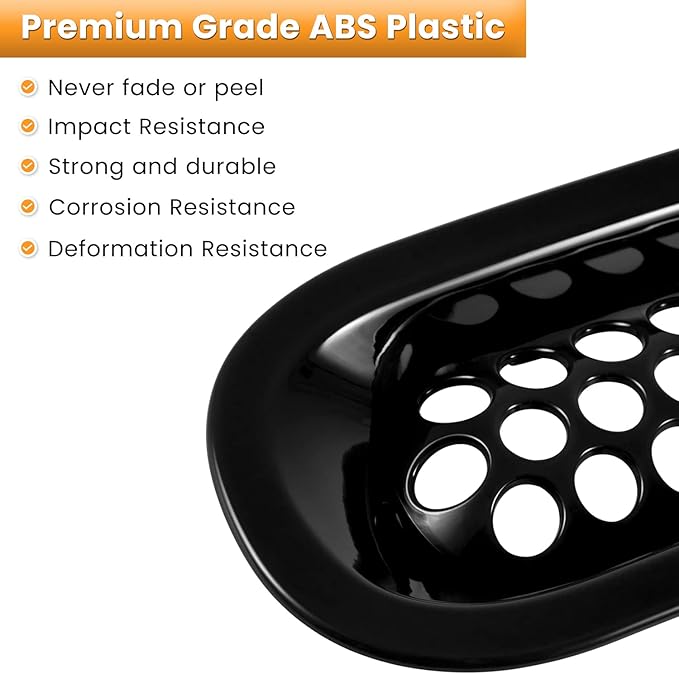 7PCS Front Grill Mesh Inserts for Jeep Wrangler JK JKU Unlimited 2007 2008 2009 2010 2011 2012 2013 2014 2015 2016 2017 2018 Grille Guard Cover Trim Clip-in Exterior Accessories (Glossy Black)