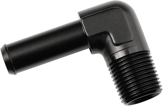 1/2 NPT Male to 5/8" Hose Barb Fitting Adapter 90 Degree Elbow Aluminum Black
