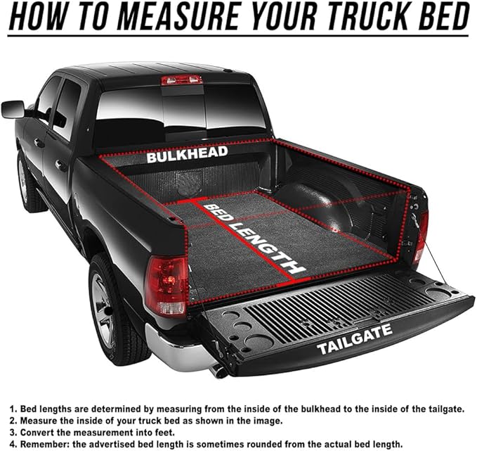 CAREONLINE New Black Hard Tri Fold Style Truck 6 Ft Bed Tonneau Cover W/LED Light Fits for 2016-2023 to-yo-ta Tacoma（OL-KR1015250321）