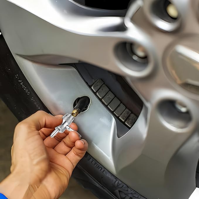 Tire Valve Stem Removal Tool Kit 3-Piece Set, Presta and Schrader Valve Core Removal Tools Set with 4 in 1 Valve Stem Puller Repair Tools