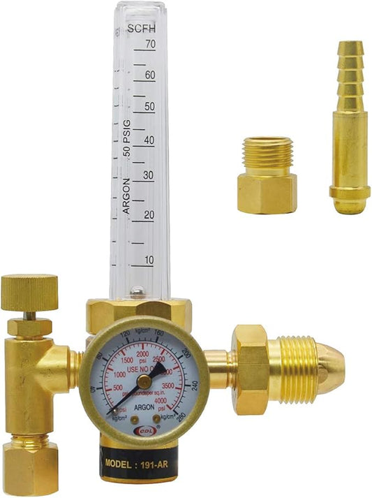 191 Argon Flowmeter and Gas Regulator CGA580 Inlet
