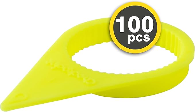 Checkpoint Wheel Nut Indicator 22 mm Yellow – Visual Indicator for Fleets, Industrial Trucks, Agricultural Vehicles – Lug Nut Arrows Yellow 22 mm (Bag of 100 Pcs)