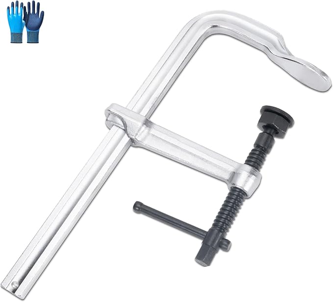 Welding Clamps Heavy Duty for Metal Working, Piping & Woodworking, 1100 Kg/2400 Lbs Heavy-Duty Load Capacity, Max Opening: 12 Inch, w/Replaceable Swivel Pads, Throat Depth 5-1/2 Inch