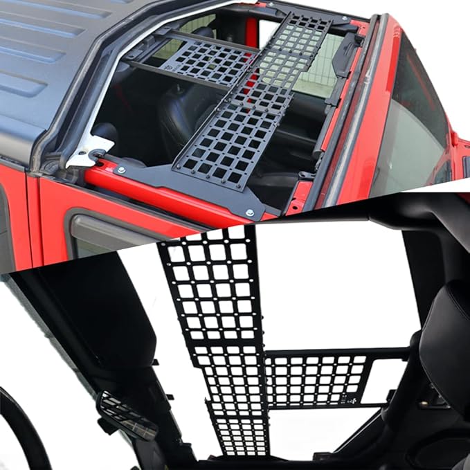 Molle Panel Roof Rack Fit Jeep Wrangler JL JLU JT Gladiator 2018-2023 Easy Installation
