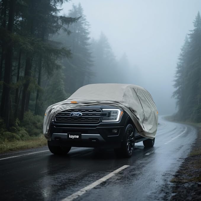 Kayme Heavy Duty SUV Car Cover Custom Fit Ford Expedition MAX EL LWB Waterproof All Weather for Automobiles, Full Exterior Covers Sun Rain UV Protection.（Deliver About 3-10 Days）