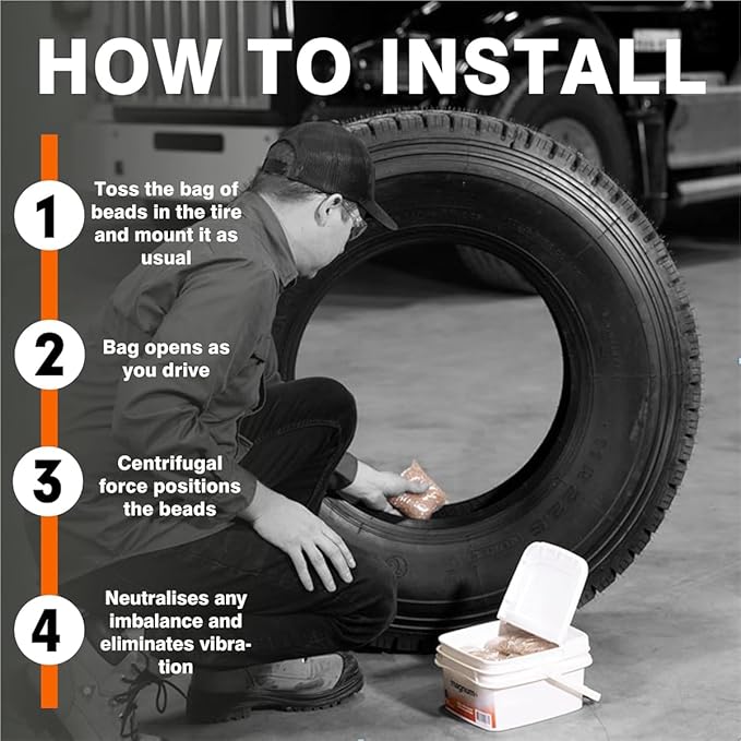 Martins Industries Magnum+ Tire Balancing Beads, Fleet tub 24 Bags, 6.5oz / 185g