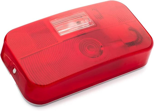 Lumitronics Red Surface Mount Light, Stop/Turn/Tail/Backup for RV, Trailer, Camper, 5th Wheel and Motorhomes (White)