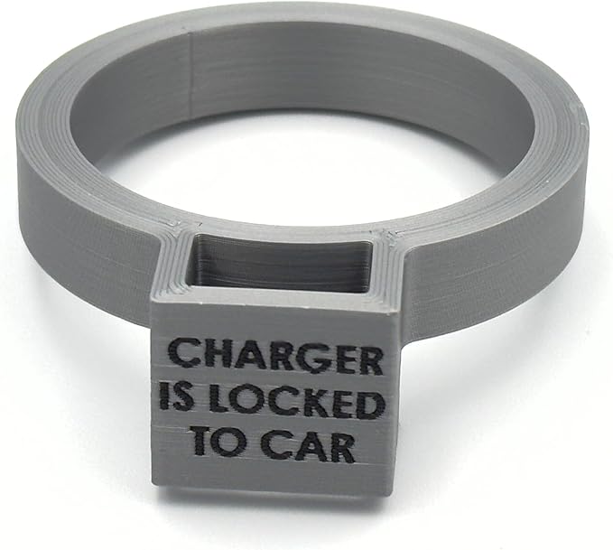 Door Dock for Tesla/J1772 Adapter for Model Y and Charger Locking Ring Bundle 2023-2025 (Silver)