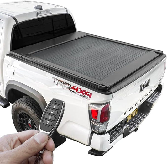 Syneticusa ER Power Retract Hard Tonneau Cover Fits 2016-2026 Tacoma 5' Bed Off Road Retractable Waterproof T-Slot Rails