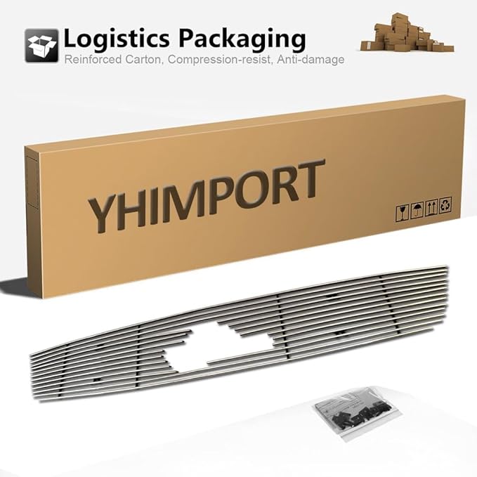 Chrome Main Upper Lower Bumper Grille Fits 2010-2012 Ford Mustang V6 Bolt Style Aluminum Grill Insert for Mustang V6 2010 2011 2012 (Main Upper)