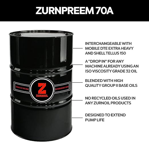 Zurnpreem 70A Premium AW 150 Hydraulic Fluid, 55 Gallons
