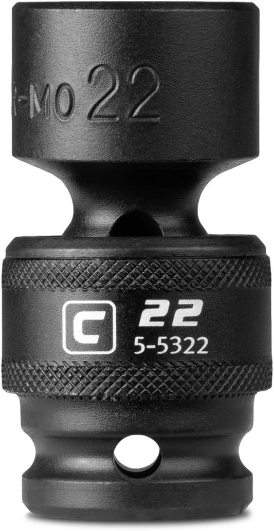 Capri Tools 22 mm Universal Impact Socket, 1/2-Inch Drive, 6-Point, Metric