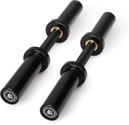 LIONSCOOL 16"/20” Loadable Dumbbells Pairs in Commercial Grade, Heavy Duty Olympic Dumbbell Bar/Handle for Strength Training, Compatible with 2’’ Standard Plates