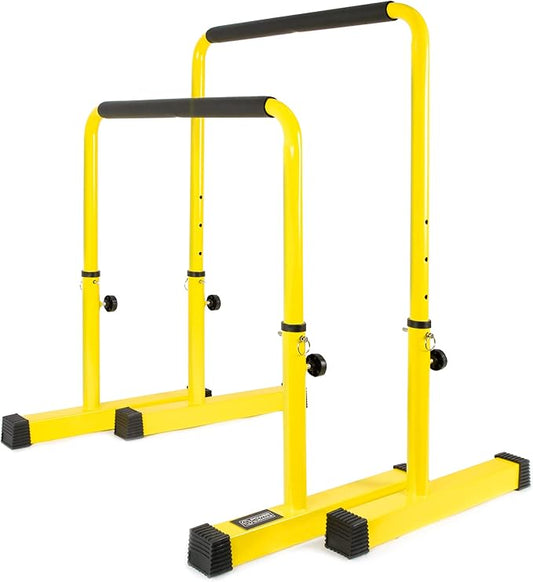 POWER GUIDANCE Dip Bar, Dip Stand Station for Full Body Strength Training, Adjustable Height 30Inches - 38.6Inched, 3 Colors Available