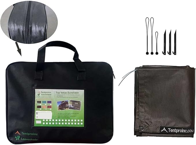 Tentproinc RV Awning Sun Shade Screen 8' X 12' 3'' (Fit for 13' Awning) Mesh Sunshade UV Blocker Motorhome Camping Trailer Awning Sunscreen Shadescreen - 3 Year Warranty (Brown)