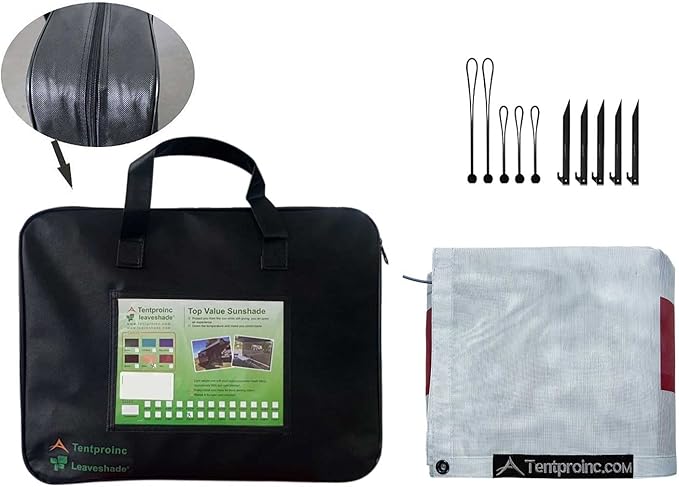 Tentproinc RV Awning Sun Shade Screen 7' X 18' 3'' (American Flag) Gray Mesh Sunshade Camper Trailer Awning Shade Screen UV Blocker Completed Kits