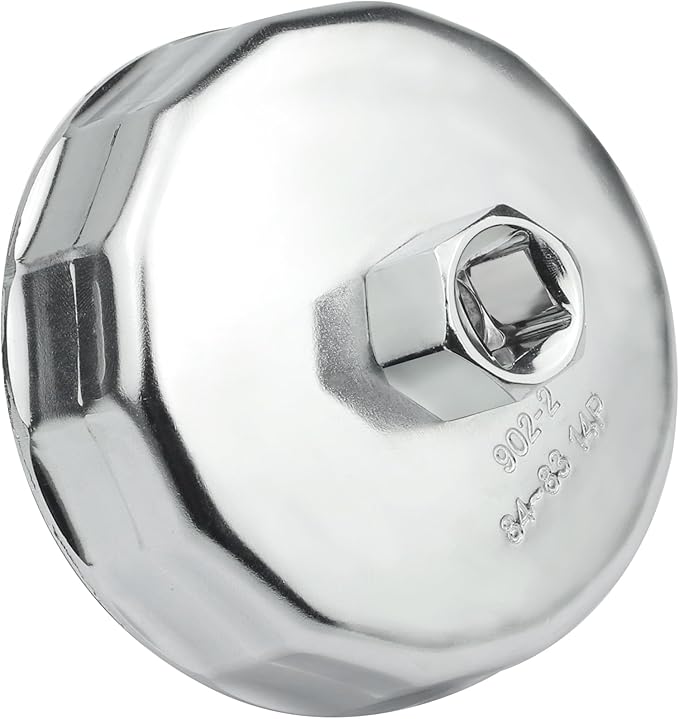 84mm 14Flutes Oil Filter Wrench Compatible with Mercedes Benz Jeep Dodge 3.0L Diesel Engines Oil Filter Socket Oil Filter Cap Housing Removal Tool for Oil Changing