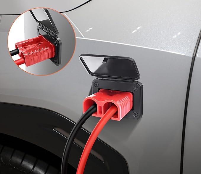 GZSH Anderson Plug 2PCS 120A Quick Connect Wire Connectors with Mount and Cap 6-4 AWG Battery Quick Disconnect 12V-36V Battery Quick Connect Waterproof SB120 for Car RV Trunk Boat Winch