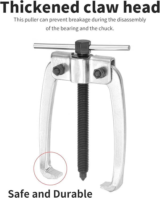 2 Jaw Puller 2.25in/60mm Universal Bearing Gear Pullers Heavy Duty Extractor Tool,High Carbon Steel Puller,Adjuestable Pulley Removal Tool for Bearings/Flywheels/Pulleys Remove