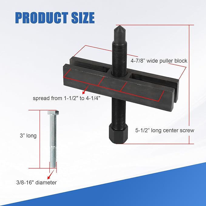 522 7393 8056 Puller and Protector Tools 522 Large Gear and Pulley Puller & 7393 Gear and Pulley Puller & 8056 Shaft Protector Set for Timing Gears, Fan Pulleys