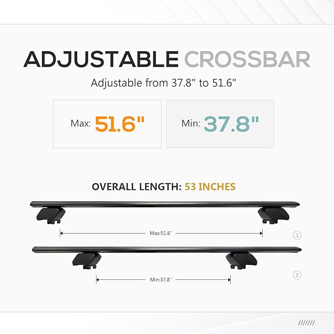 Heavy Duty 300 LBS Roof Rack Cross Bars Compatible with 2014-2025 Mercedes Benz GLS with Side Rails, Adjustable & Lockable Crossbars Cargo Carrier Rooftop Top Luggage SUV