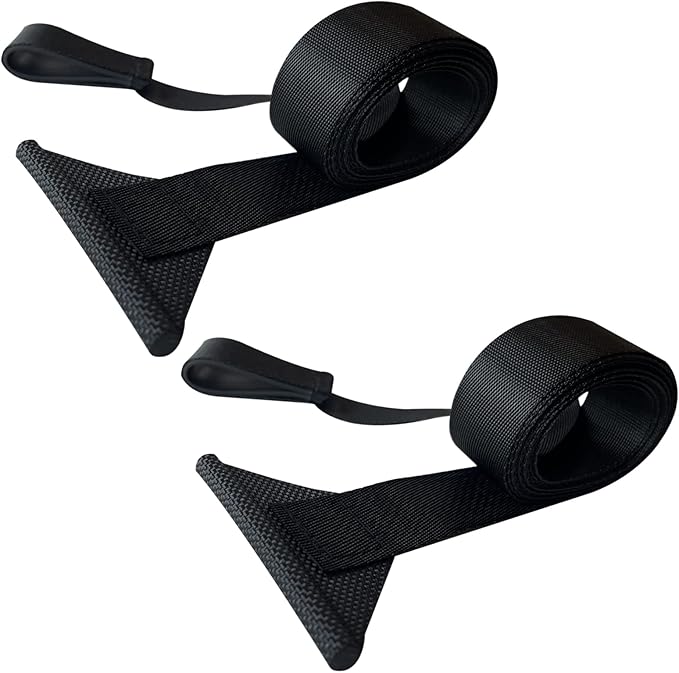 Dulepax RV Awning Pull Straps, 96 Inches Long Straps with Welding Polycord Technology. Universal Patio Awning Pull Straps (2 Units) Black