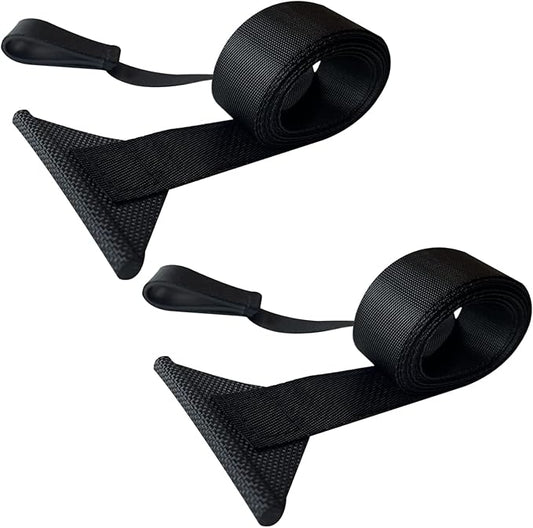 Dulepax RV Awning Pull Straps, 96 Inches Long Straps with Welding Polycord Technology. Universal Patio Awning Pull Straps (2 Units) Black