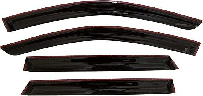 2015-2019 Tape-On Side Window Visor Deflectors Rain Guards for Subaru Outback Dark Tinted Protectors 2016 2017 2018