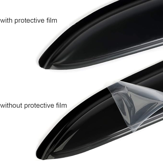 Side Window Wind Deflectors fit for 2006-2013 Chevrolet Impala&2014-2016 Chevrolet Impala Limited Model, 4pcs Out-Channel Tape-On Nice Rain Guards Set, Dark Smoke Window Visor 94843