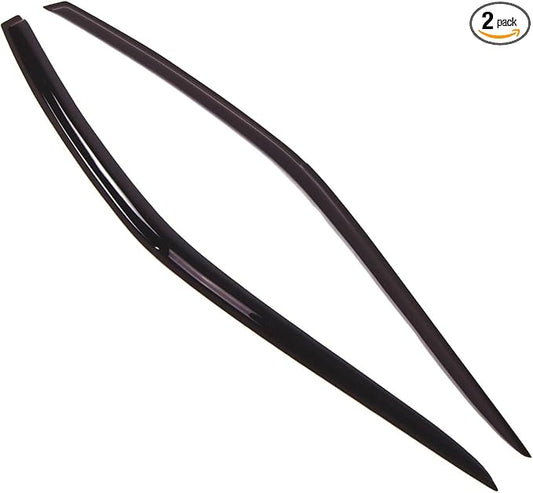 TuningPros Outside Mount Window Vent Visors Rain Guards Compatible with Pontiac Firebird Coupe 1993-2002 | Side Window Wind Deflectors Rain Shields | Smoke Tinted, 2 Pcs Set, DGWV-060-2