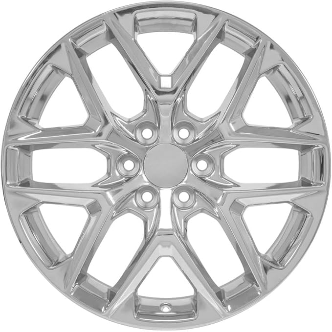 OE Wheels CV62 22 Inch Rims and Tires Fit Silverado 1500 Style 6x139.7 22x9 Chrome - Hollander 14078 - iMove GEN 2 SUV 285/45-22 (Set of 4)