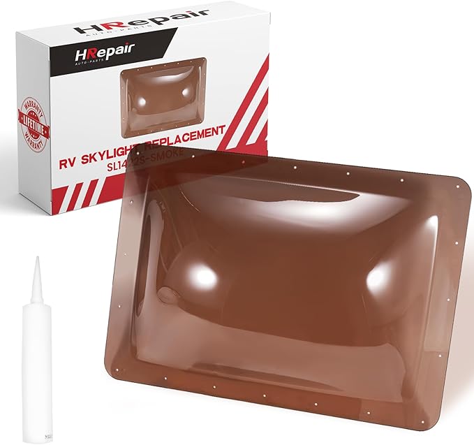 SL1422 RV Skylight Replacement,18" x 26" Camper Skylight fits Standard 14" x 22" Openings 16" x 26" Overall,RV Shower Bathroom Skylight Cover - SL1422S(Smoke)